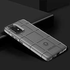 Silikon Hülle Handyhülle Ultra Dünn Flexible Schutzhülle 360 Grad Ganzkörper Tasche J02S für Samsung Galaxy A91 Grau