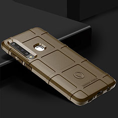 Silikon Hülle Handyhülle Ultra Dünn Flexible Schutzhülle 360 Grad Ganzkörper Tasche J02S für Samsung Galaxy A9s Braun