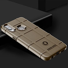 Silikon Hülle Handyhülle Ultra Dünn Flexible Schutzhülle 360 Grad Ganzkörper Tasche J02S für Samsung Galaxy M01s Braun