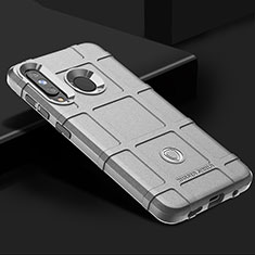Silikon Hülle Handyhülle Ultra Dünn Flexible Schutzhülle 360 Grad Ganzkörper Tasche J02S für Samsung Galaxy M40 Grau