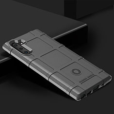 Silikon Hülle Handyhülle Ultra Dünn Flexible Schutzhülle 360 Grad Ganzkörper Tasche J02S für Samsung Galaxy Note 10 5G Grau