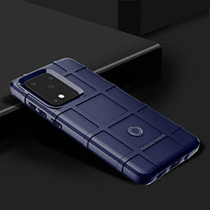 Silikon Hülle Handyhülle Ultra Dünn Flexible Schutzhülle 360 Grad Ganzkörper Tasche J02S für Samsung Galaxy S20 Ultra 5G Blau