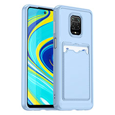 Silikon Hülle Handyhülle Ultra Dünn Flexible Schutzhülle 360 Grad Ganzkörper Tasche J02S für Xiaomi Redmi Note 9 Pro Max Blau