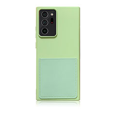 Silikon Hülle Handyhülle Ultra Dünn Flexible Schutzhülle 360 Grad Ganzkörper Tasche MJ1 für Samsung Galaxy Note 20 Ultra 5G Grün