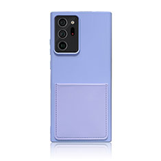 Silikon Hülle Handyhülle Ultra Dünn Flexible Schutzhülle 360 Grad Ganzkörper Tasche MJ1 für Samsung Galaxy Note 20 Ultra 5G Hellblau