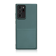 Silikon Hülle Handyhülle Ultra Dünn Flexible Schutzhülle 360 Grad Ganzkörper Tasche MJ1 für Samsung Galaxy Note 20 Ultra 5G Nachtgrün