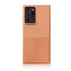 Silikon Hülle Handyhülle Ultra Dünn Flexible Schutzhülle 360 Grad Ganzkörper Tasche MJ1 für Samsung Galaxy Note 20 Ultra 5G Orange