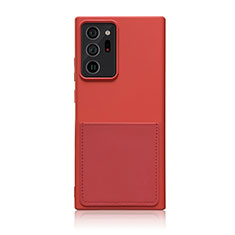 Silikon Hülle Handyhülle Ultra Dünn Flexible Schutzhülle 360 Grad Ganzkörper Tasche MJ1 für Samsung Galaxy Note 20 Ultra 5G Rot