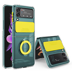 Silikon Hülle Handyhülle Ultra Dünn Flexible Schutzhülle 360 Grad Ganzkörper Tasche MJ1 für Samsung Galaxy Z Flip4 5G Gelb