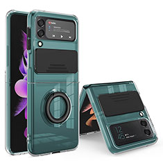 Silikon Hülle Handyhülle Ultra Dünn Flexible Schutzhülle 360 Grad Ganzkörper Tasche MJ1 für Samsung Galaxy Z Flip4 5G Schwarz