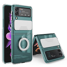Silikon Hülle Handyhülle Ultra Dünn Flexible Schutzhülle 360 Grad Ganzkörper Tasche MJ1 für Samsung Galaxy Z Flip4 5G Weiß