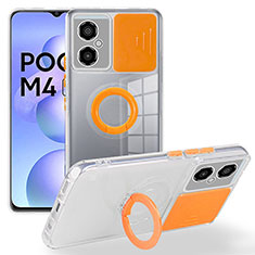 Silikon Hülle Handyhülle Ultra Dünn Flexible Schutzhülle 360 Grad Ganzkörper Tasche MJ1 für Xiaomi Poco M4 5G Orange