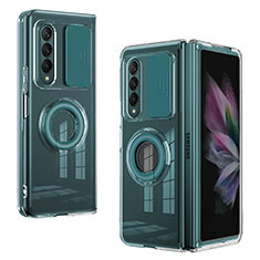Silikon Hülle Handyhülle Ultra Dünn Flexible Schutzhülle 360 Grad Ganzkörper Tasche MJ2 für Samsung Galaxy Z Fold3 5G Nachtgrün