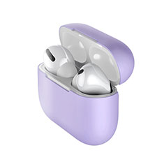 Silikon Hülle Handyhülle Ultra Dünn Flexible Schutzhülle 360 Grad Ganzkörper Tasche S01 für Apple AirPods Pro Violett
