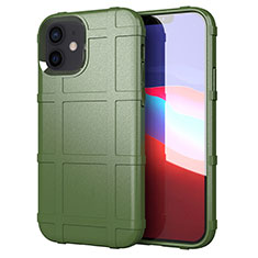Silikon Hülle Handyhülle Ultra Dünn Flexible Schutzhülle 360 Grad Ganzkörper Tasche S01 für Apple iPhone 12 Mini Grün