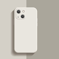 Silikon Hülle Handyhülle Ultra Dünn Flexible Schutzhülle 360 Grad Ganzkörper Tasche S01 für Apple iPhone 13 Mini Weiß