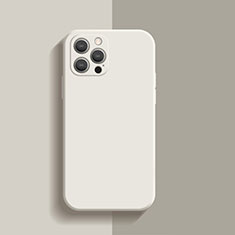 Silikon Hülle Handyhülle Ultra Dünn Flexible Schutzhülle 360 Grad Ganzkörper Tasche S01 für Apple iPhone 13 Pro Max Weiß