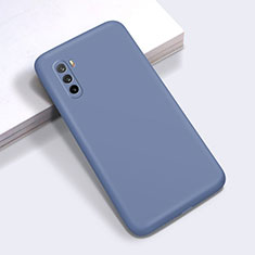 Silikon Hülle Handyhülle Ultra Dünn Flexible Schutzhülle 360 Grad Ganzkörper Tasche S01 für Huawei Mate 40 Lite 5G Lavendel Grau