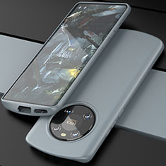Silikon Hülle Handyhülle Ultra Dünn Flexible Schutzhülle 360 Grad Ganzkörper Tasche S01 für Huawei Mate 40 Pro Grau