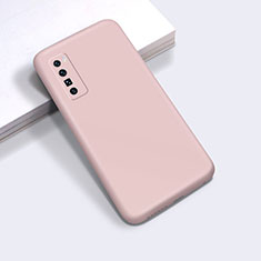 Silikon Hülle Handyhülle Ultra Dünn Flexible Schutzhülle 360 Grad Ganzkörper Tasche S01 für Huawei Nova 7 Pro 5G Rosa