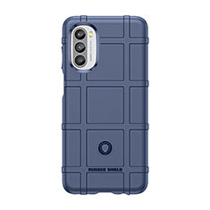 Silikon Hülle Handyhülle Ultra Dünn Flexible Schutzhülle 360 Grad Ganzkörper Tasche S01 für Motorola MOTO G52 Blau