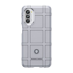 Silikon Hülle Handyhülle Ultra Dünn Flexible Schutzhülle 360 Grad Ganzkörper Tasche S01 für Motorola Moto G82 5G Grau