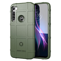 Silikon Hülle Handyhülle Ultra Dünn Flexible Schutzhülle 360 Grad Ganzkörper Tasche S01 für Motorola Moto One Fusion Plus Grün