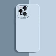 Silikon Hülle Handyhülle Ultra Dünn Flexible Schutzhülle 360 Grad Ganzkörper Tasche S01 für Oppo Find X3 5G Hellblau