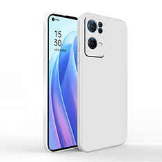 Silikon Hülle Handyhülle Ultra Dünn Flexible Schutzhülle 360 Grad Ganzkörper Tasche S01 für Oppo Reno7 Pro 5G Weiß