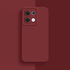 Silikon Hülle Handyhülle Ultra Dünn Flexible Schutzhülle 360 Grad Ganzkörper Tasche S01 für Oppo Reno8 Pro 5G Rot