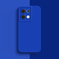 Silikon Hülle Handyhülle Ultra Dünn Flexible Schutzhülle 360 Grad Ganzkörper Tasche S01 für Oppo Reno8 Pro+ Plus 5G Blau