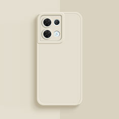 Silikon Hülle Handyhülle Ultra Dünn Flexible Schutzhülle 360 Grad Ganzkörper Tasche S01 für Oppo Reno8 Pro+ Plus 5G Weiß