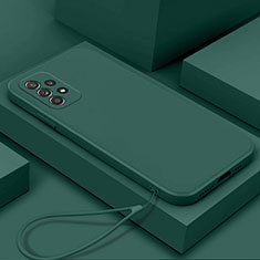 Silikon Hülle Handyhülle Ultra Dünn Flexible Schutzhülle 360 Grad Ganzkörper Tasche S01 für Samsung Galaxy A23 5G Nachtgrün