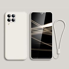 Silikon Hülle Handyhülle Ultra Dünn Flexible Schutzhülle 360 Grad Ganzkörper Tasche S01 für Samsung Galaxy A42 5G Weiß
