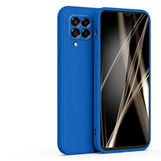 Silikon Hülle Handyhülle Ultra Dünn Flexible Schutzhülle 360 Grad Ganzkörper Tasche S01 für Samsung Galaxy F22 4G Blau