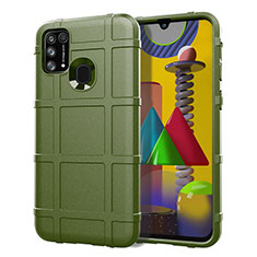 Silikon Hülle Handyhülle Ultra Dünn Flexible Schutzhülle 360 Grad Ganzkörper Tasche S01 für Samsung Galaxy M21s Grün