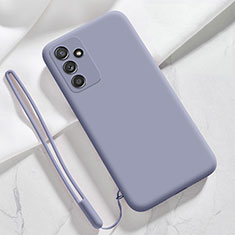 Silikon Hülle Handyhülle Ultra Dünn Flexible Schutzhülle 360 Grad Ganzkörper Tasche S01 für Samsung Galaxy M23 5G Lavendel Grau