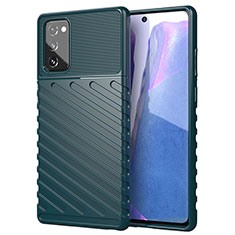 Silikon Hülle Handyhülle Ultra Dünn Flexible Schutzhülle 360 Grad Ganzkörper Tasche S01 für Samsung Galaxy Note 20 5G Grün