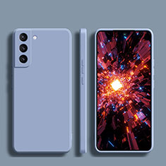 Silikon Hülle Handyhülle Ultra Dünn Flexible Schutzhülle 360 Grad Ganzkörper Tasche S01 für Samsung Galaxy S22 5G Lavendel Grau