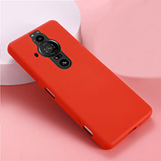 Silikon Hülle Handyhülle Ultra Dünn Flexible Schutzhülle 360 Grad Ganzkörper Tasche S01 für Sony Xperia PRO-I Rot