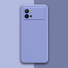 Silikon Hülle Handyhülle Ultra Dünn Flexible Schutzhülle 360 Grad Ganzkörper Tasche S01 für Vivo iQOO 9 5G Lavendel Grau