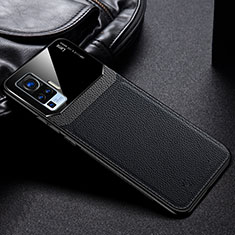 Silikon Hülle Handyhülle Ultra Dünn Flexible Schutzhülle 360 Grad Ganzkörper Tasche S01 für Vivo X51 5G Schwarz