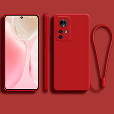 Silikon Hülle Handyhülle Ultra Dünn Flexible Schutzhülle 360 Grad Ganzkörper Tasche S01 für Xiaomi Mi 12 Pro 5G Rot