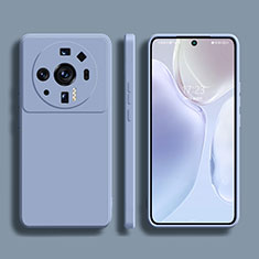 Silikon Hülle Handyhülle Ultra Dünn Flexible Schutzhülle 360 Grad Ganzkörper Tasche S01 für Xiaomi Mi 12 Ultra 5G Lavendel Grau