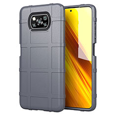 Silikon Hülle Handyhülle Ultra Dünn Flexible Schutzhülle 360 Grad Ganzkörper Tasche S01 für Xiaomi Poco X3 NFC Grau