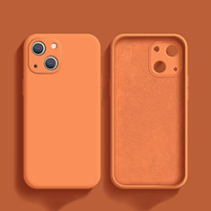 Silikon Hülle Handyhülle Ultra Dünn Flexible Schutzhülle 360 Grad Ganzkörper Tasche S02 für Apple iPhone 13 Mini Orange