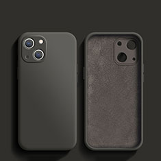 Silikon Hülle Handyhülle Ultra Dünn Flexible Schutzhülle 360 Grad Ganzkörper Tasche S02 für Apple iPhone 13 Mini Schwarz