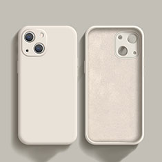 Silikon Hülle Handyhülle Ultra Dünn Flexible Schutzhülle 360 Grad Ganzkörper Tasche S02 für Apple iPhone 13 Mini Weiß