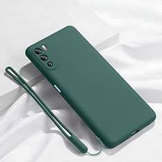 Silikon Hülle Handyhülle Ultra Dünn Flexible Schutzhülle 360 Grad Ganzkörper Tasche S02 für Huawei Mate 40 Lite 5G Nachtgrün