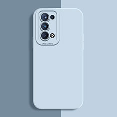 Silikon Hülle Handyhülle Ultra Dünn Flexible Schutzhülle 360 Grad Ganzkörper Tasche S02 für Oppo Reno6 Pro+ Plus 5G Hellblau